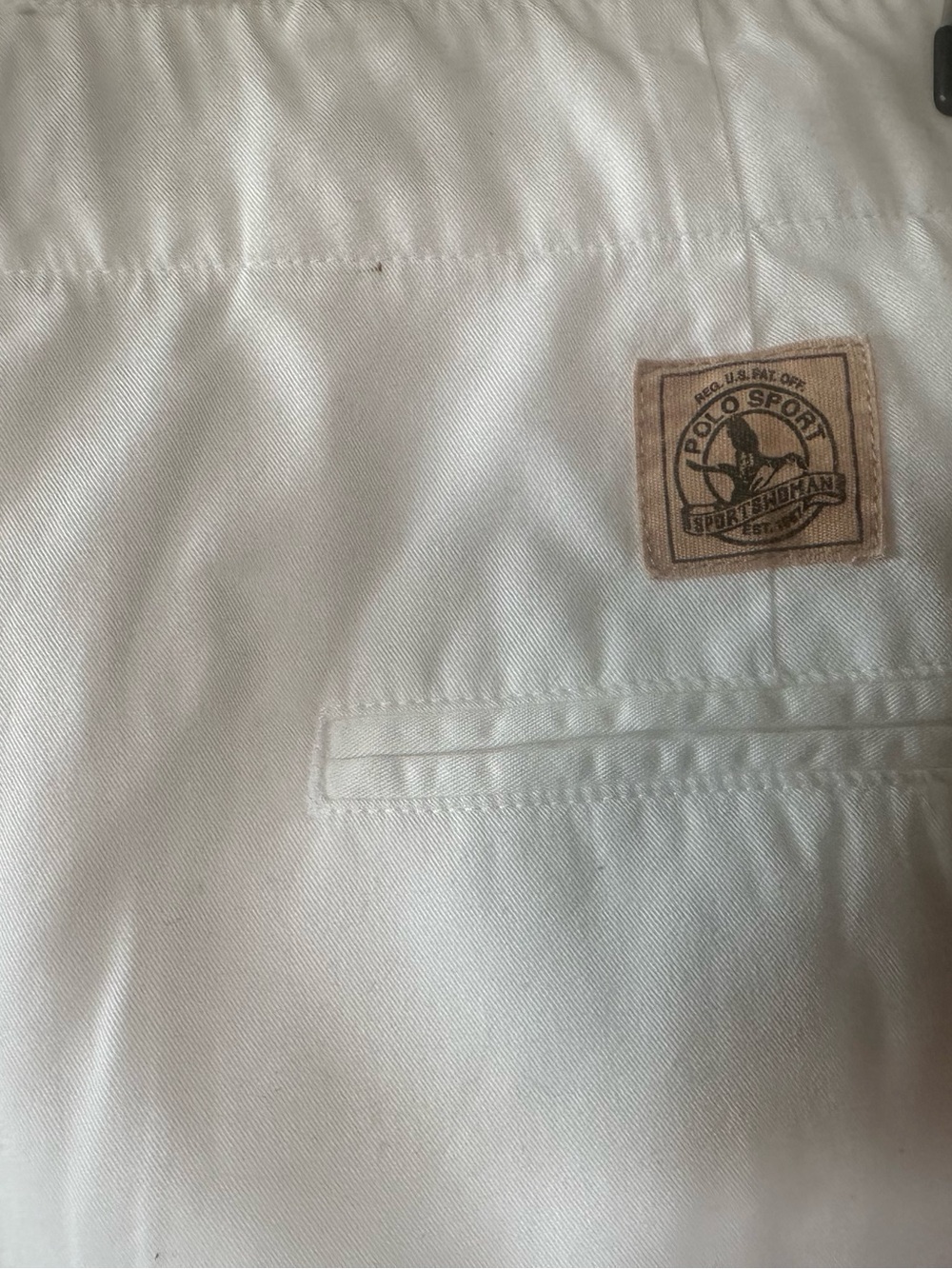 RALPH LAUREN SPORT WHITE 100% Cotton Pants. Size: 12 - Picture 3 of 11